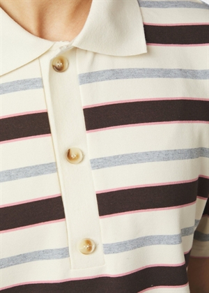 Vennera triple stripe polo tee Grey Neo Noir 